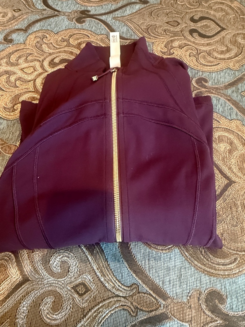 lululemon athletica Plum Zip-Up Jacket with Gold Zippers - Picture 4 of 4